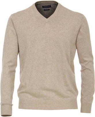 Casamoda Heren, Truien, Beige, Maat: 3XL