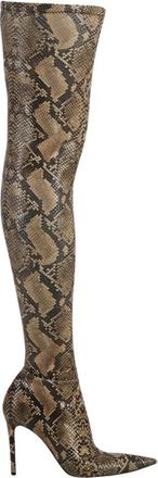 Stella McCartney Python-Print Stiletto Laarzen - Dames - Over de knie laarzen - Veelkleurig - 37 EU - Polyester - Schoenen