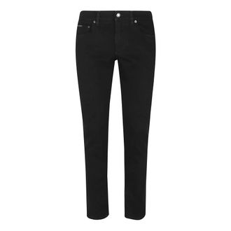 Dolce & Gabbana Slim-fit Jeans, male, Black, Size: S Skinny Five-Pocket Jeans