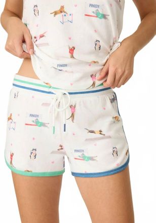 PJ Salvage Catletics Pajama Short In Ivory
