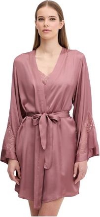 Chantelle Legend Kimono - Dames - Badjassen - Bruin - L - Satijn - Nachtkleding