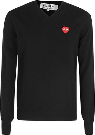Comme Des Gar&ccedil;ons V-neck Trui - Heren - V-hals truien - Zwart - M - Wol - Truien & Vesten