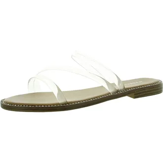 Madden Girl Fondue Sandals Womens Clear Round Toe Slip On Slide ZAP2497