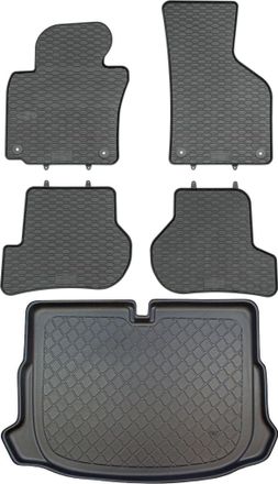 OEM Volkswagen Scirocco Iii Coup&eacute; De 06.2008 A 2017. Juego: Alfombrillas De Goma Para Coche + Alfombrilla Para Maletero