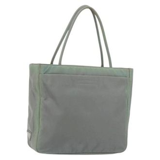 Prada Pre-owned Tote Bags, female, Green, Size: ONE SIZE Pre-owned Nylon Tote
