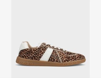 Vaneli Womens Penny Lace-Up Sneakers In Leopard