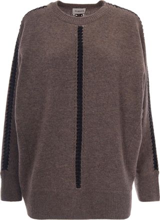 P.A.R.O.S.H. Light Greige Wool-Blend Sweater