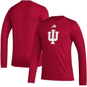 adidas Mens adidas Crimson Indiana Hoosiers Primary Locker Logo Pre-Game Long Sleeve T-Shirt at Nordstrom, Size Small