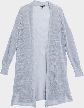 Eileen Fisher Knit Open-Front Long Cardigan