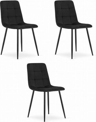 OEM Silla Kara - Terciopelo Negro X 3