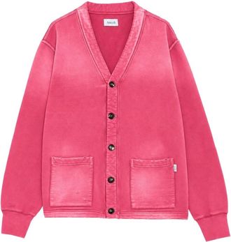 Amish Truien & Vesten, Heren, Rood, S, Katoen, Cardigan Sweater Destroyed