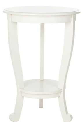 Safavieh Mesa auxiliar de madera de pino blanco