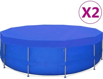 vidaXL Cubierta De Piscina 2 Unidades Redonda Pe 460 Cm 90 G/m&sup2; Vidaxl