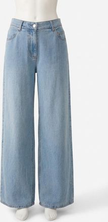 Z Supply Mia Loose Wide Leg Denim Pants In Light Vintage Indigo
