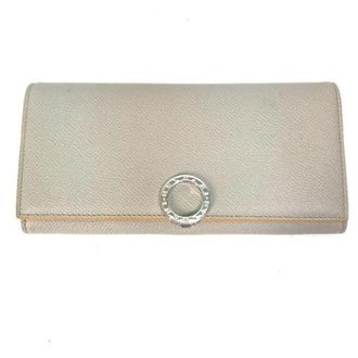 Bulgari Pre-owned Leren Portemonnee - Dames - Vintage Accessoires - Grijs - ONE Size - Leer - Vintage