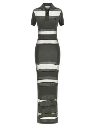 Coperni Bicolor Cotton Long Womens Dress