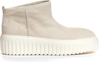 Hogan Lage Su&egrave;de Enkelboot - Dames - Enkellaarsjes - Beige - 40 EU - Su&egrave;de - Schoenen