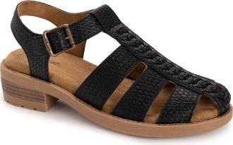 Muk Luks Womens Vanilla Fisherman Sandal in Black at Nordstrom, Size 6.5