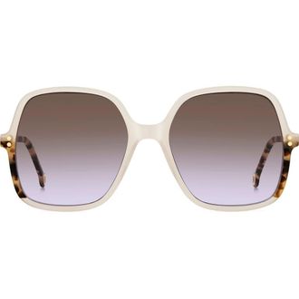 Carolina Herrera 56mm Butterfly Sunglasses in Ivory at Nordstrom Rack