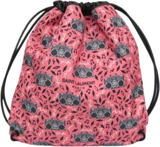 Saint Laurent Pre-owned Bags, female, Pink, Size: ONE SIZE Pre-owned Teddy Drawstring Bag 553919