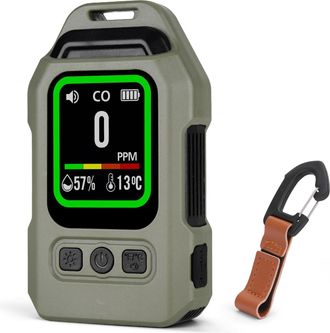 OEM Detector De Mon&oacute;xido De Carbono Port&aacute;til 4 En 1, Minialarma De Co Recargable Con Parte Trasera Magn&eacute;tica, 300 Horas De Autonom&iacute;a, Sensor De Temperatur