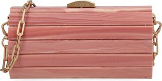 Cult Gaia Womens Mini Bag Rolie Polie Pink Acrylic Resin Clutch