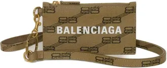 Balenciaga Beige Coated Canvas Pouch (Pre-Owned)