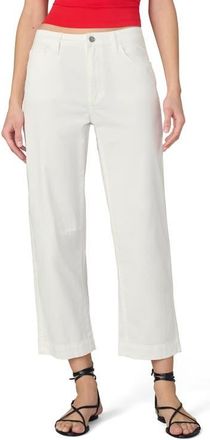 Joe's The Wilder High Waist Crop Relaxed Barrel Jeans in White at Nordstrom, Size 26