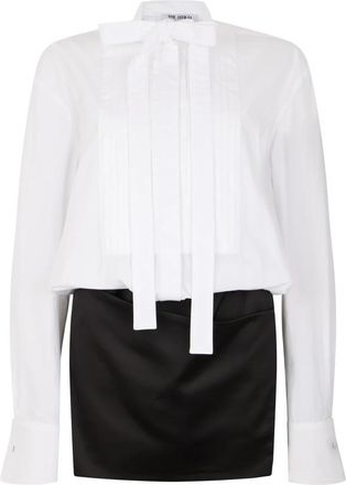 The Attico Shirt Mini Dress - Dames - Overhemden - Wit - M - Katoen - Overhemden