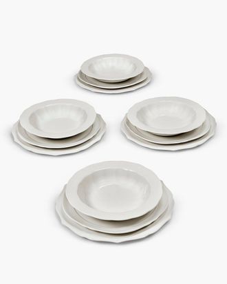 Serax Juego de Cena 12 Piezas Silueta Blanca