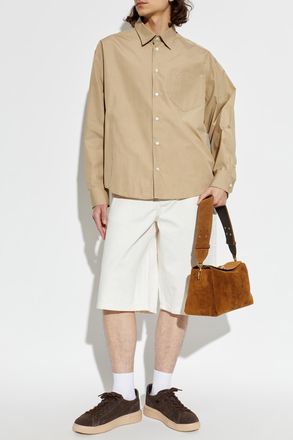 Ami Denim Shorts, Mens, Cream