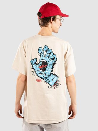 Santa Cruz X Stranger Things Screaming Lights T-Shirt marrone