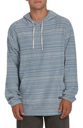 Billabong Flecker Diego Stripe Pullover Hoodie in Blue Fog at Nordstrom, Size X-Large