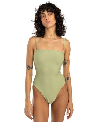 Billabong Badeanzug BILLABONG Tanlines, Damen, Gr. XL, gr&uuml;n (avocado), Recycling-Polyester, Badeanz&uuml;ge Badeanzug