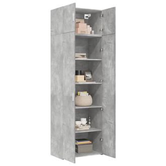 Berkfield Home Storage Cabinet Concrete Grey 70x42.5x225 cm Engineered Wood