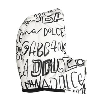 Dolce & Gabbana Hats, male, White, Size: ONE SIZE All-Over Logo Print Hooded Accessory
