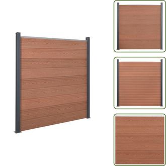 vidaXL Recinzione marrone - vidaXL Set Pannello di Recinzione Marrone 180x186 cm in WPC - Recinzione residenziale
