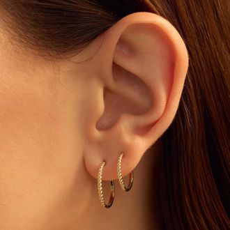 BELORO Ohrringe - Della Spiga Giana Creolen - Gr. unisize - in Gold - für Damen