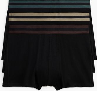 H&M 3er-Pack Kurze Trunks mit Lycra - Schwarz