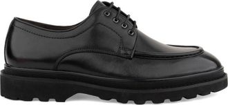 Alberto Gozzi Black Sleek Polished Lace-Up Leather Formal Shoes