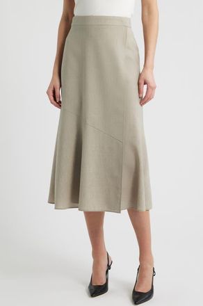 BOSS Vuleran Virgin Wool Skirt in Pumice at Nordstrom, Size 16