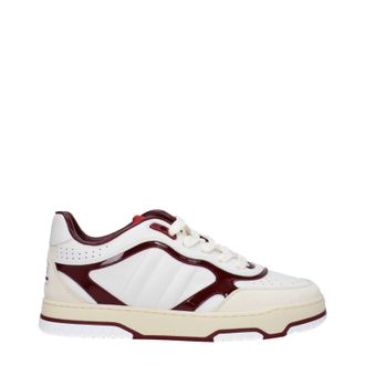 Gucci Sneakers Männer Leder weiß/dunkelrot