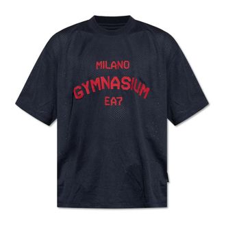Emporio Armani T-shirt met logo - Heren - T-shirts - Blauw - S - Tops