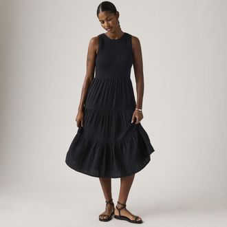 Levi's Cely Smocked Dress - Womens - XS - Blue