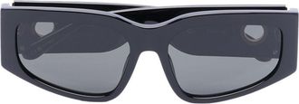 Linda Farrow rectangle-frame tinted sunglasses - women - Acetate - 59 - Black