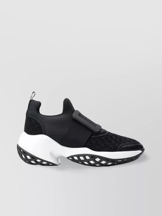 Roger Vivier leather panel slip-on sneakers