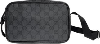 Gucci Mini GG Supreme Messenger Bag - Heren - Schoudertassen - Zwart - ONE Size - Leer - Tassen
