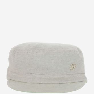 Maison Michel Womens Hat Abby Reversible Cotton Felt Green