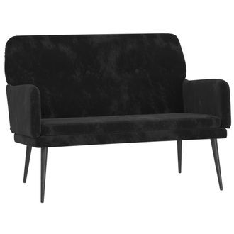 vidaXL Vidaxl - Banco De Terciopelo Negro 108x79x79 Cm