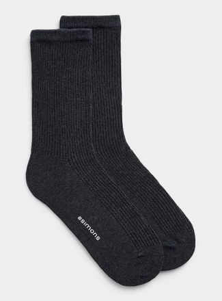 Simons Womens Finely ribbed socks